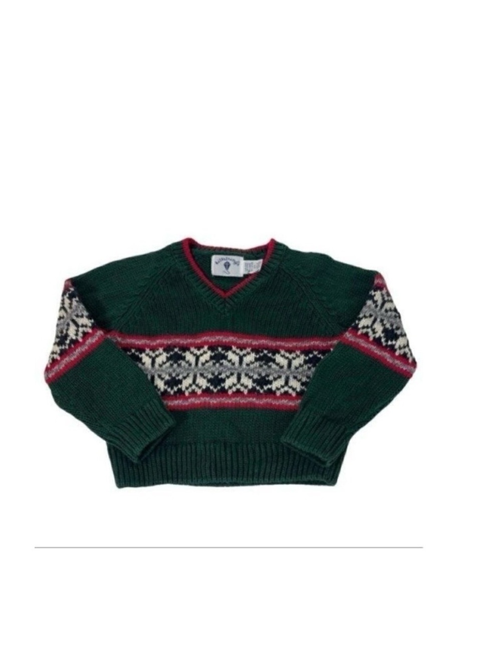 Kitestrings Knit fair Isle Long Sleeve Pullover Sweater Size 2T V-neck